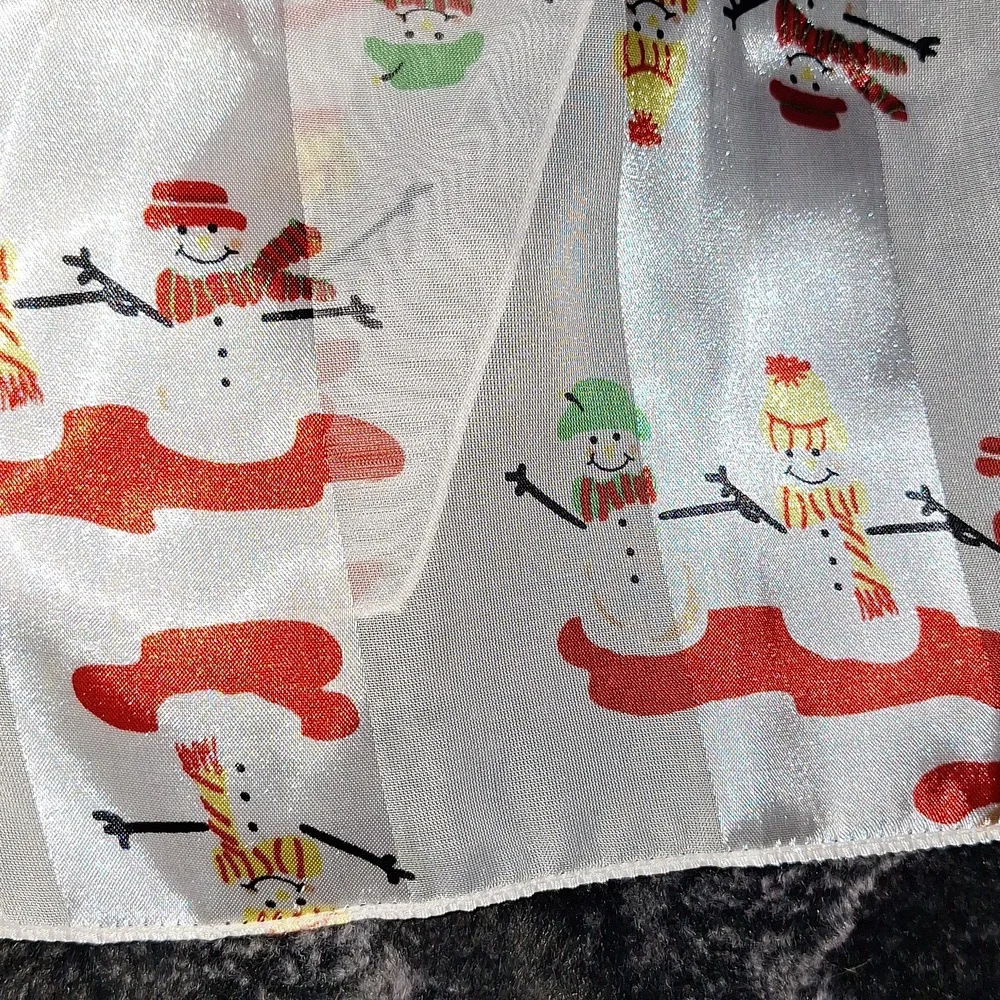 Festive Snowman Patterned Scarf